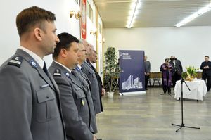 Odprawa służbowa i spotkanie świąteczne kadry kierowniczej garnizonu śląskiego policji 13.04.2017 r.