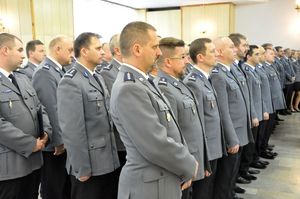 Odprawa służbowa i spotkanie świąteczne kadry kierowniczej garnizonu śląskiego policji 13.04.2017 r.