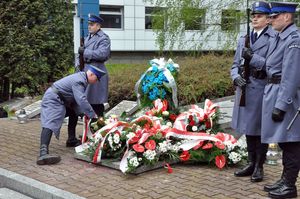 Obchody 77 rocznicy zbrodni katyńskiej - Grób Policjanta Polskiego, Katowice 21.04.2017 r