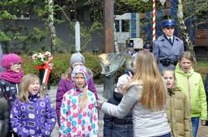 Obchody 77 rocznicy zbrodni katyńskiej - Grób Policjanta Polskiego, Katowice 21.04.2017 r