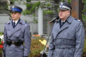 Obchody 77 rocznicy zbrodni katyńskiej - Grób Policjanta Polskiego, Katowice 21.04.2017 r