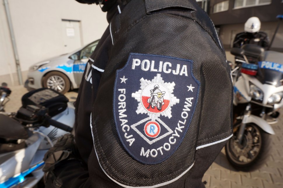 Policyjna naszywka, formacja motocyklowa.