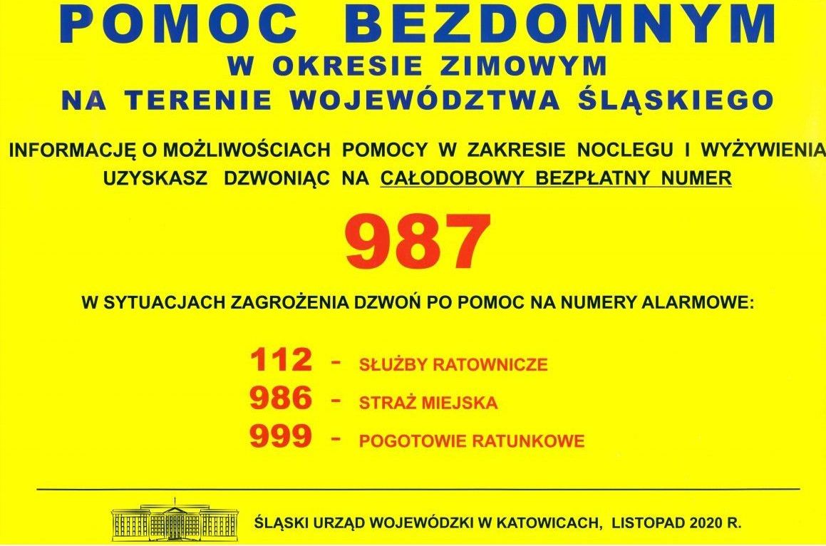 Pomoc bezdomnym. - plakat.