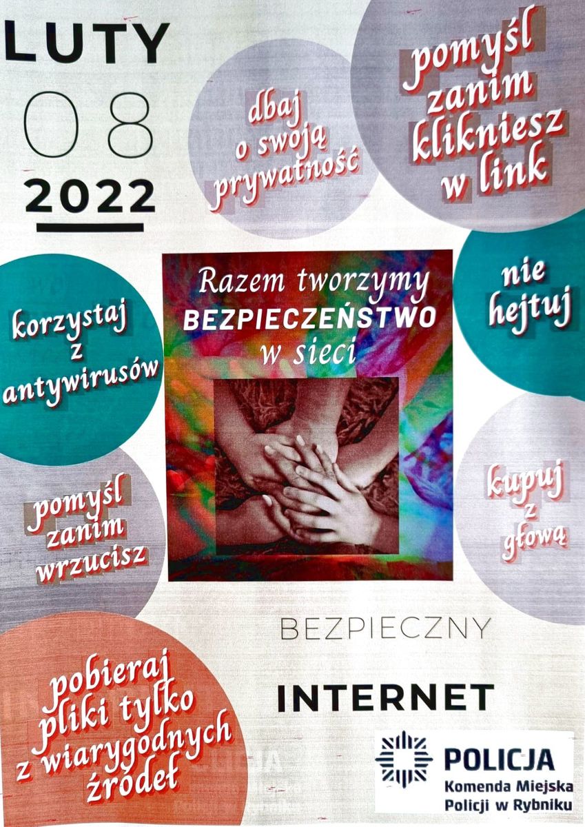Plakat - Dzień bezpiecznego unternetu 2022.