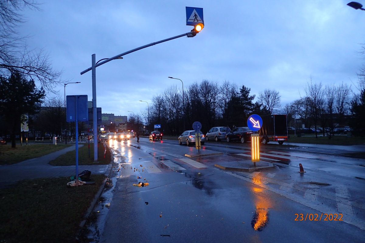 Przejście dla pieszych, na który został potrącony mężczyzna.