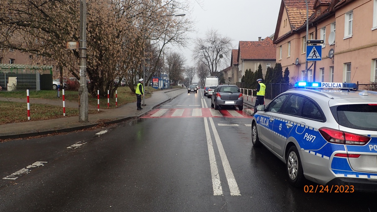 Rybnik, ulica Zebrzydowicka. Miejsce potrącenia pieszego.