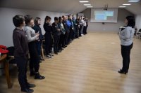 Uczniowie I i II LO w Rybniku na warsztatach w Państwowym Muzeum Auschwitz - Birkenau.