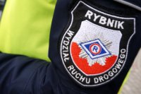 Naszywka z napisem Wydział Ruchu Drogowego Rybnik.