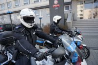 Motocykliści tuż przed służbą.