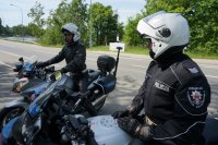 Rybniccy policjanci na motocyklach.