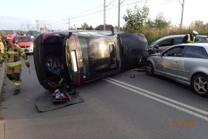 Zdarzenie trzech pojazdów, Rybnik, ulica Obwiednia Południowa.