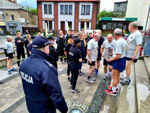 Policjanci zabezpieczają &quot;Bieg Z Pochodnia Strzegących Prawa na rzecz Olimpiad Specjalnych w Rybniku.