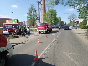 Rybnik, ulica Mościckiego - miejsce zdarzenia drogowego.