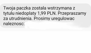 Fałszywy sms.