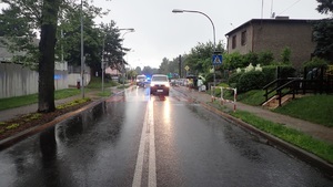 Rybnik, ulica Zebrzydowicka. Miejsce potrącenia kobiety na oznakowanym przejściu dla pieszych.