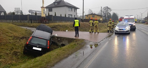 Przegędza, ulica Mikołowska. Miejsce śmiertelnego wypadku drogowego.