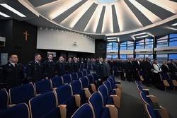 Aula Komendy Wojewódzkiej Policji w Katowicach.