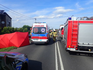 Świerklany, ulica Żorska. Miejsce wypadku śmiertelnego.