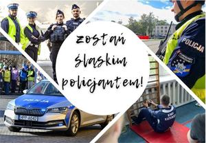 Plakat &quot;Zostań Śląskim Policjantem&quot;.