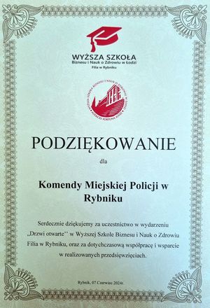 Na zdjęciu życzenia z okazji Święta Policji.