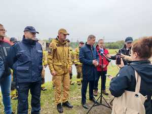 Komendanci Miejski Policji, Straży Pożarnej i Prezydent miasta.