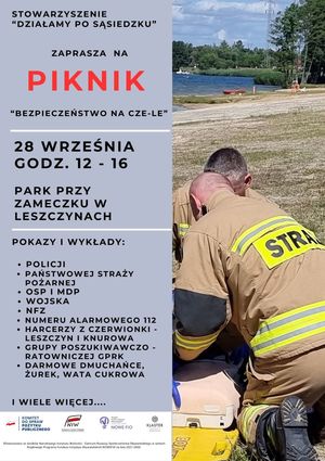 Plakat &quot;Bezpieczeństwo na Cze-Le&quot;