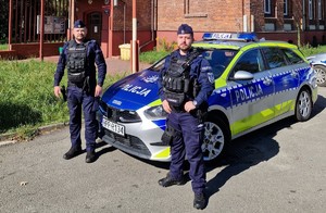 Na zdjęciu policjanci z Komisariatu Policji w Czerwionce - Leszczynach.