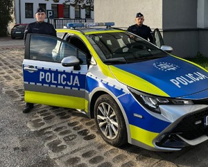 Na zdjęciu policjanci z Komisariatu Policji w Gaszowicach.