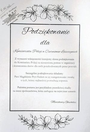 Podziękowania.