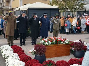 Na zdjęciu uroczość na Rybniku - 11 listopada.