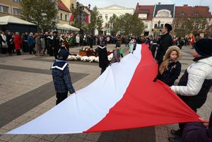 Na zdjęciu uroczość na Rybniku - 11 listopada.