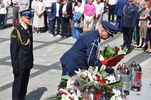 Na zdjęciu przedstawiciele służb mundurowych na Obchodach Święta Konstytucji 3 Maja.