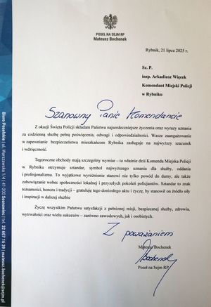 Podziękowanie.