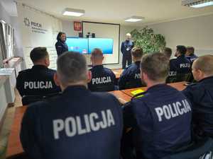 Na zdjęciu policjanci rozpoczynający kurs aspirancki w Jastrzębiu-Zdroju.