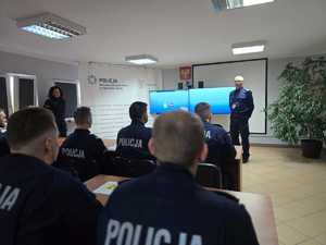 Na zdjęciu policjanci rozpoczynający kurs aspirancki w Jastrzębiu-Zdroju.