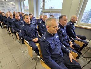 Na zdjęciu policjanci z rybnickiej komendy.