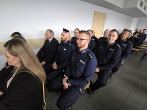 Na zdjęciu kadra kierownicza rybnickiej komendy oraz zaproszeni goście.