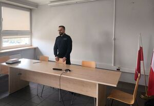 Na zdjęciu nadkomisarz Damian Przybyła.