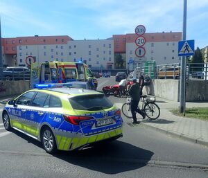 Na zdjęciu miejsce potrącenia pieszej. Rybnik, ulica Zebrzydowicka.