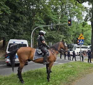 Policjanci zabezpieczali mecz podwyższonego ryzyka.