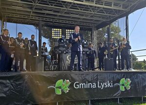 Na zdjęciu orkiestra Komendy Wojewódzkiej Policji w Katowicach.