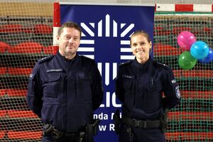 Policjanci na evencie.